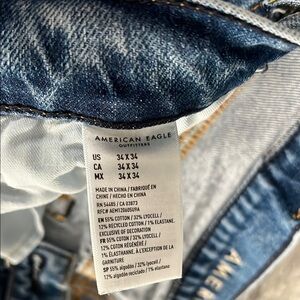 American Eagle Outfitters Blue Denim Jeans with Classic Stitching